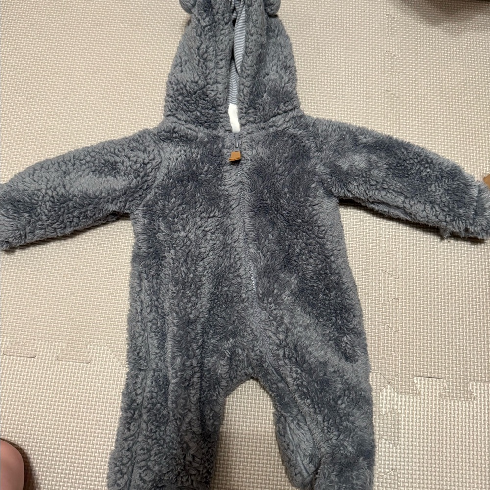 Carter's Soft Gray Sherpa Footie